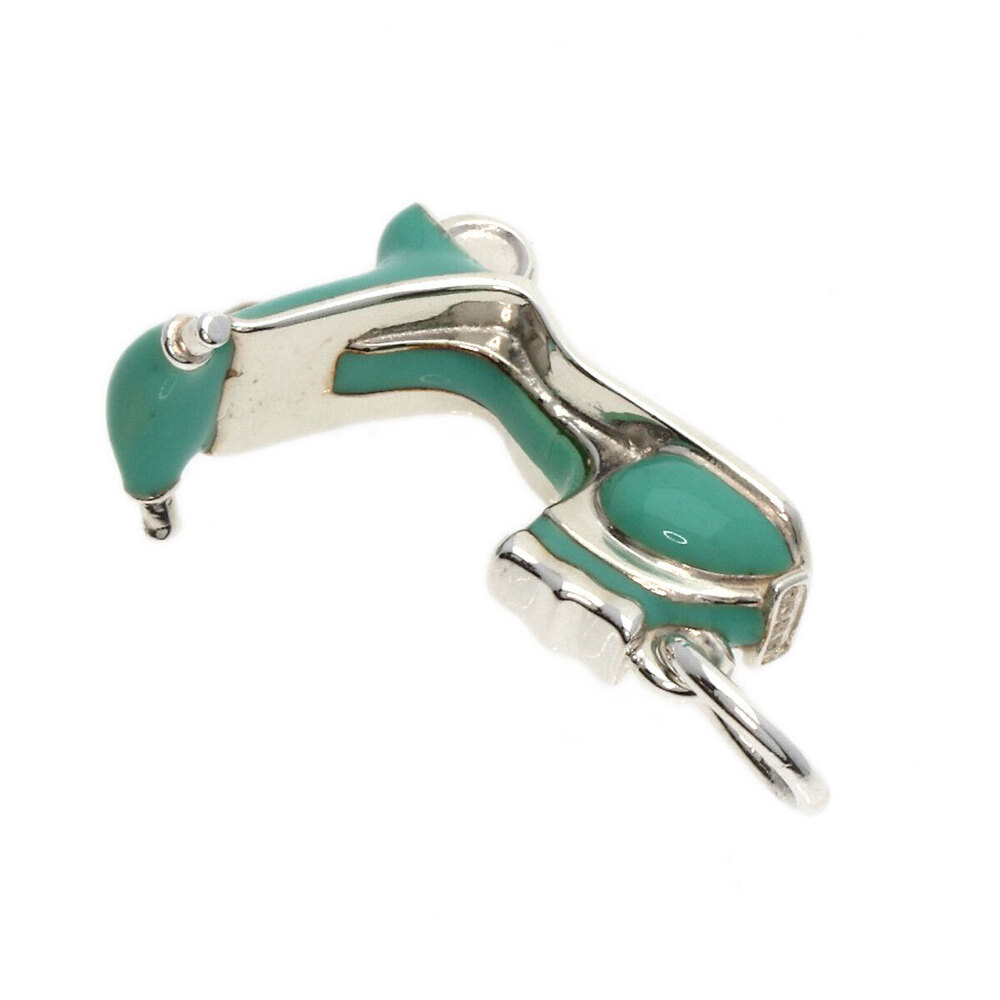 Tiffany Co Scooter Enamel Charm Pendant Silver - Picture 3 of 5